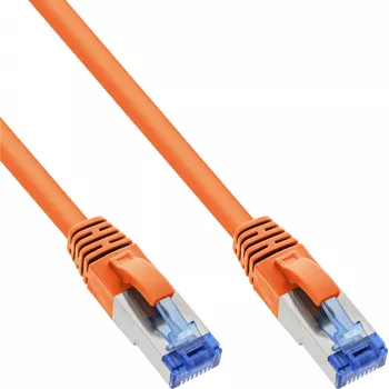 InLine komutācijas kabelis S/FTP PiMF Cat.6A bez halogēna 500 MHz oranžs 5 m