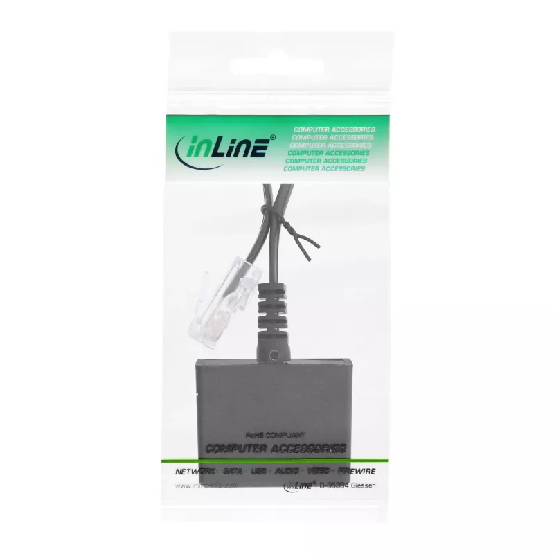 InLine TAE adaptera kabelis RJ45 spraudnis uz TAE-N un RJ11 ligzdu 69943