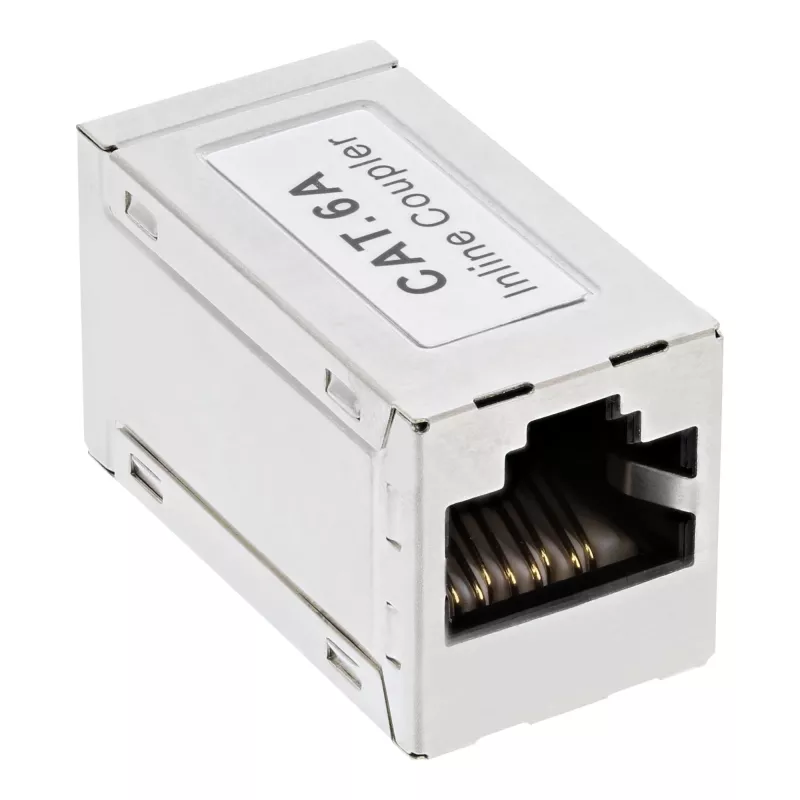 InLine Cat.6A adapters, pilnībā ekranēts, metāla, 2x RJ45 sievišķs/sievišķs, 1:1