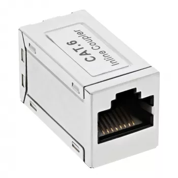 InLine Cat.6 adapters, pilnībā ekranēts, metāla, 2x RJ45 F/F, 1:1