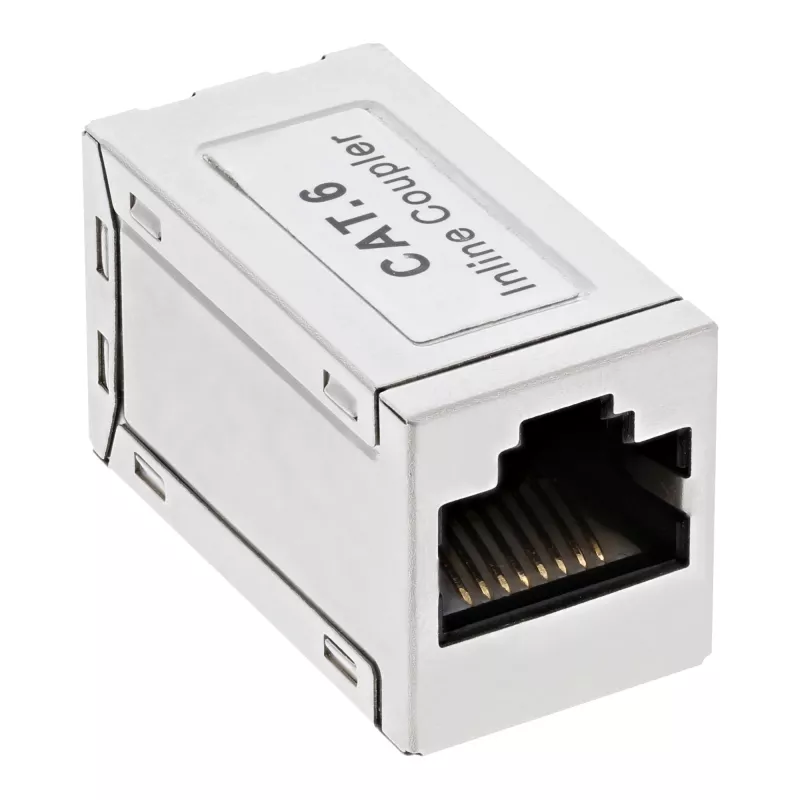 InLine Cat.6 adapters, pilnībā ekranēts, metāla, 2x RJ45 F/F, 1:1