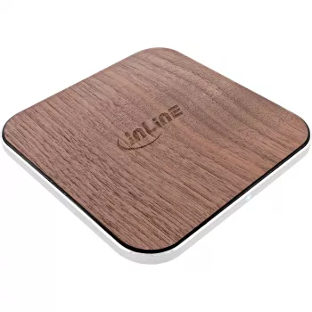InLine Qi woodcharge, bezvadu ātrā lādētāja, 5/7,5/10W/15W, USB-C
