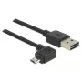 USB kabelis DeLOCK 83846 USB 2.0 1 m USB A Micro-USB B melns