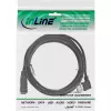 InLine USB 2.0 Smart kabelis leņķveida + reversīvs A tipa vīrišķais/sievišķais, melns, 2 m