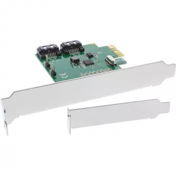 InLine interfeisa karte ar 2 pieslēgvietām SATA 6Gb/s x1 PCIe 2.0 RAID 0 / 1 / SPAN