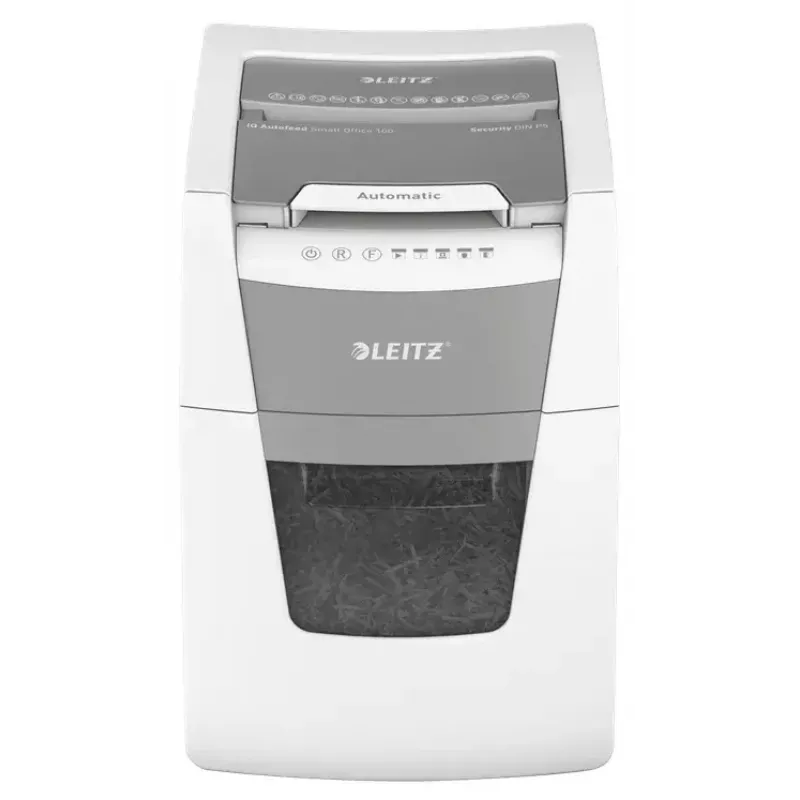 Leitz IQ Autofeed Small Office 100 automātiskais papīra smalcinātājs P5