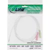 InLine Audio Headset adaptera kabelis 3.5mm male 4 Pin / 2x 3.5mm, balta, 1m