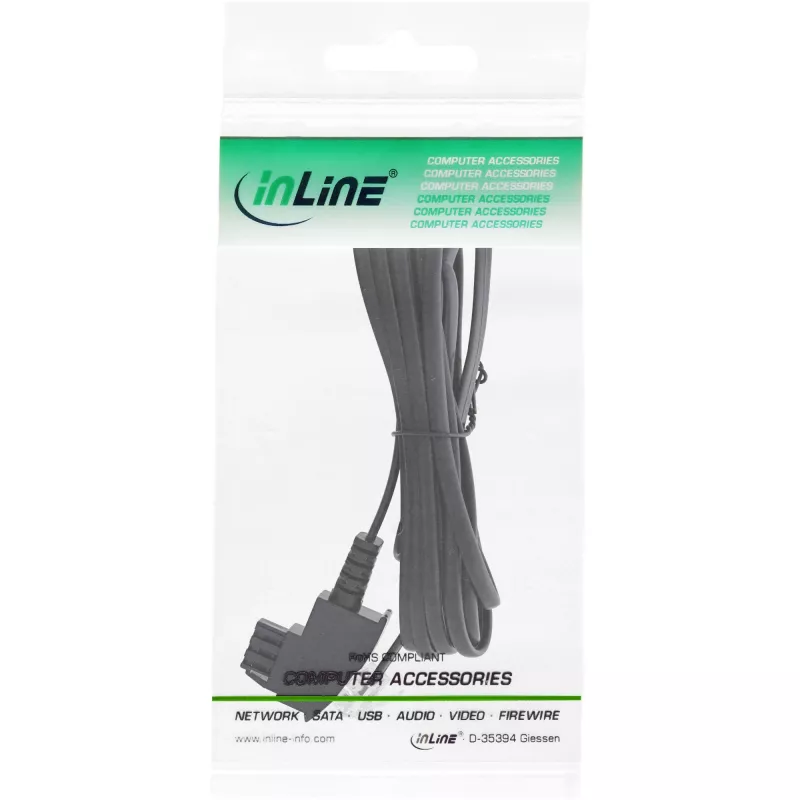 InLine ADSL splittera kabelis TAE-F vācu / 6P2C DEC vīrišķais 2 m