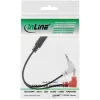 InLine Audio Plane austiņu adaptera kabelis, 2x 3.5mm vīr. uz 3.5mm siev. 3 kontaktu, 0.15m
