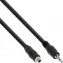 InLine Audio adaptera kabelis, 3,5 mm stereo vīr./siev. ar vītni, 0,6 m