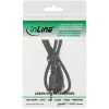 InLine Audio adaptera kabelis, 3,5 mm stereo vīr./siev. ar vītni, 0,6 m