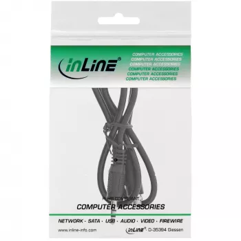 InLine Audio adaptera kabelis, 3,5 mm stereo vīr./siev. ar vītni, 0,6 m
