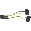 InLine strāvas adaptera kabelis, 2x SATA vīrišķais / 8 kontaktu PCI-Express vīrišķais, 0,15 m
