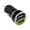 InLine USB DUAL+ KFZ uzlādes komplekts, strāvas adapteris ar 1 m spirālveida kabeli