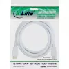 InLine High Speed HDMI kabelis ar Ethernet, M/M, balts, zelta kontakti, 2m
