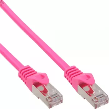 InLine ielāpu vads SF/UTP Cat.5e rozā 0,25 m