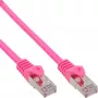 InLine ielāpu vads SF/UTP Cat.5e rozā 0,25 m