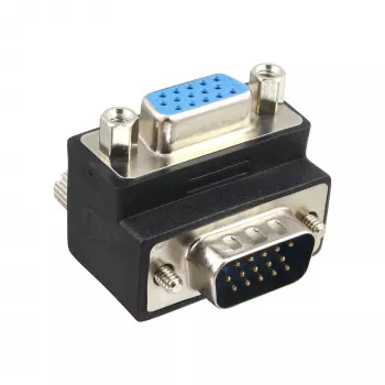 InLine VGA Adapteris 90° 15 kontaktu vīrišķais / sievišķais, InLine, 37248I