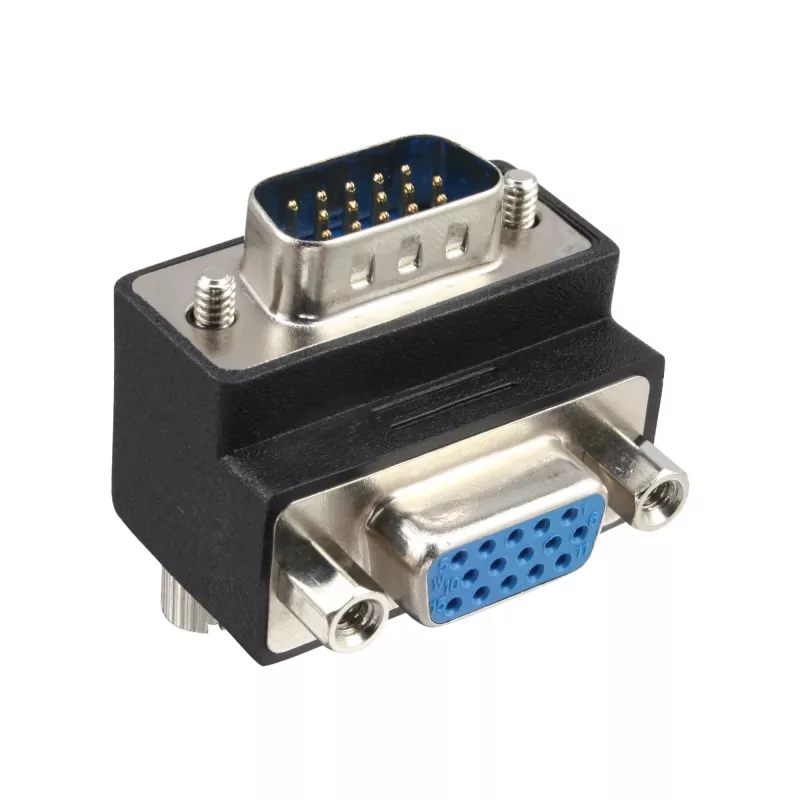 InLine VGA Adapteris 90° 15 kontaktu vīrišķais / sievišķais, InLine, 37248I