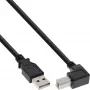 InLine USB 2.0 kabelis, lejupvērsts A tips, vīr./B tips, vīr., melns, 3m