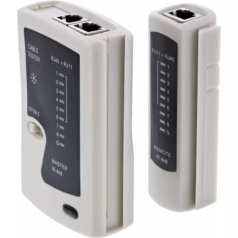 InLine testeris RJ45 kabeļiem un savienotājiem ar 9 vadības gaismas diodēm