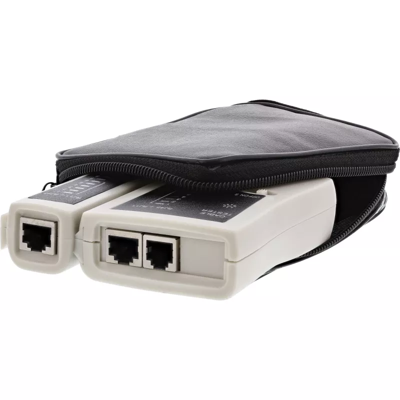 InLine testeris RJ45 kabeļiem un savienotājiem ar 9 vadības gaismas diodēm