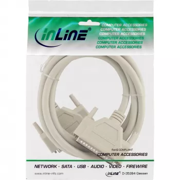 InLine seriālais pagarinātāja kabelis 37 Pin DB37 vīriešu/vīriešu, tiešs, 1 m
