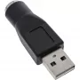 InLine USB adapteris Type A spraudnis / MD6 sievišķais PS/2 sievišķais