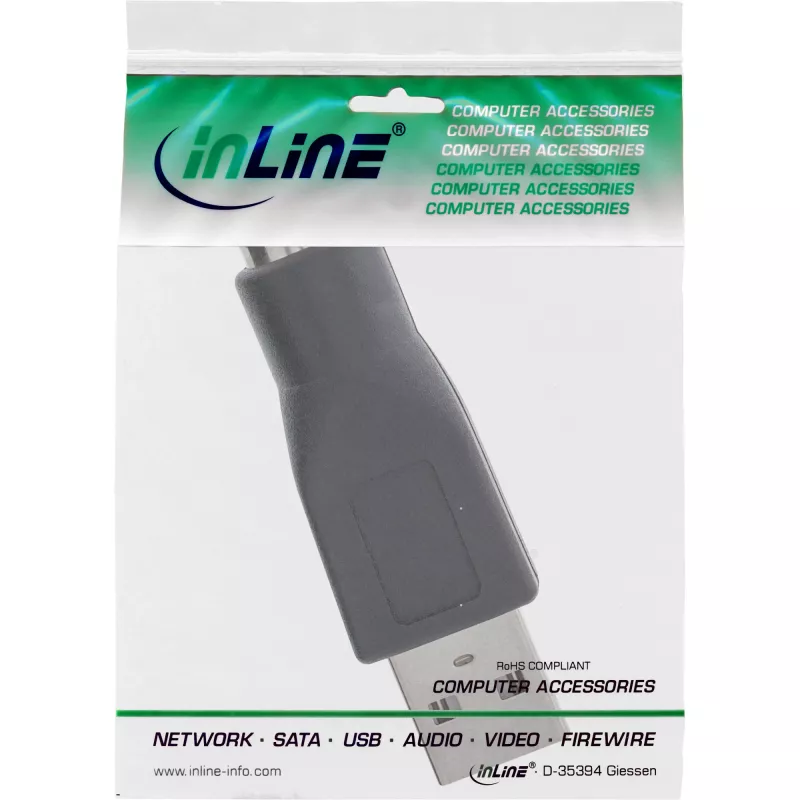 InLine USB adapteris Type A spraudnis / MD6 sievišķais PS/2 sievišķais