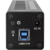 InLine USB 3.0 10 Portu centrmezgls, alumīnija korpuss, ar 4A barošanas bloku, melns