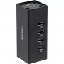 InLine USB 3.0 centrmezgls, 4 porti, alumīnija korpuss, ar 2,5 A barošanas bloku