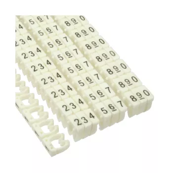 Kabeļu marķēšanas gredzeni InLine 4 mm, cipari 0–9, 100 gab., balti