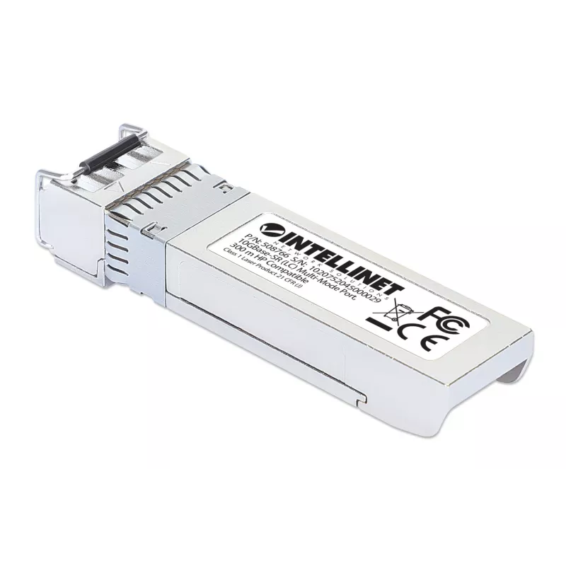 Intellinet raiduztvērējs Module Optical, 10 Gigabit Fiber SFP+, 10GBase-SR (LC) Multi-Mode Port, 300m, Wavelength 850nm, Ethernet, Fibre, HPE Compliant, Equivalent to HPE J9150A / J9150D / JD092A / JD092B, Three Year Warranty