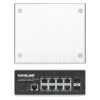 Intellinet Industrial 8-Port Gigabit Ethernet PoE+ Layer 2+ Web-Managed Switch ar 2 SFP portiem, atbilst IEEE 802.3at/af (PoE+/PoE), PoE jaudas budžets līdz 240 W, Layer 2+/Layer 3 Lite, IP30 metāla korpuss, pašatjaunojošs tīkls, Endspan, DIN-sliedes stip