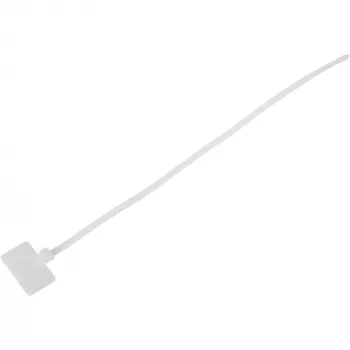 InLine kabeļu saites ar marķējuma lauku 200 mm x 2,5 mm 100 gab., Balta, 200 mm, 3 mm, 2,5 mm, 109 g, 120 mm
