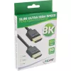 InLine Slim Ultra High Speed HDMI kabelis M/M 8K4K apzeltīts melns 0,5m