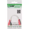 InLine RCA kabelis 2x RCA vīr. / vīr. zeltīti kontakti 1m, Vīr., 2 x RCA, Vīr., 1 m, Balts