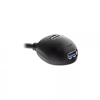 InLine USB 3.2 Gen.1 kabelis USB Type A V / A S + Barošana, ar statīvu, melns, 3m