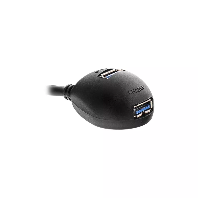 InLine USB 3.2 Gen.1 kabelis USB Type A V / A S + Barošana, ar statīvu, melns, 3m