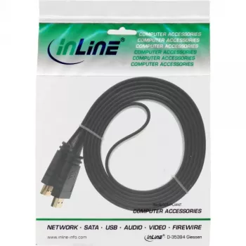 InLine HDMI plakanais kabelis, ātrdarbīgs, ar Ethernet, zeltītiem kontaktiem, melns, 7,5 m