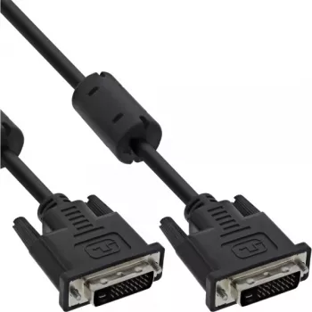 InLine DVI-D kabelis 24+1 vīr. / vīr. Dual Link, 2 ferīta filtri, 3 m