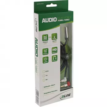 InLine plāns Audio lidmašīnas sēdekļa kabelis 2x 3,5 mm M uz 1x F, 2 m