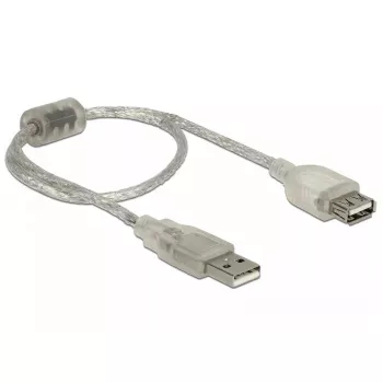 USB kabelis DeLOCK 82244 USB 2.0 0,3 m Caurspīdīgs