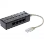 InLine 4 virzienu tālruņa pieslēgvietas sadalītājs, RJ45 spraudnis uz 4x RJ45 ligzdu, 0,15 m