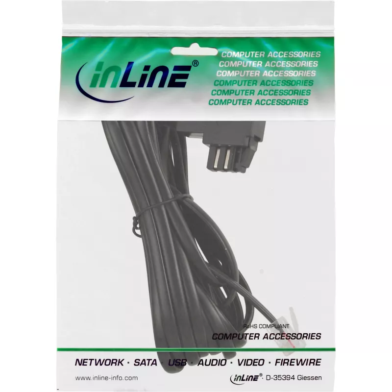 InLine TAE-N kabelis TAE-N / RJ11 adapteris 6P2C pārtiltots 3m