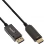 InLine DisplayPort uz HDMI AOC pārveidotāja kabelis, 4K/60Hz, melns, 20m