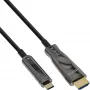 InLine USB displeja AOC kabelis, USB-C vīrišķais uz HDMI vīrišķais (DP alternatīvais režīms), 50 m