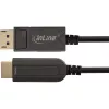 InLine DisplayPort uz HDMI AOC pārveidotāja kabelis, 4K/60Hz, melns, 25m