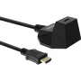 InLine HDMI stacija, HS HDMI kabelis ar Ethernet, kontaktdakša/kontaktligzda, melns, zeltīti kontakti, 5m