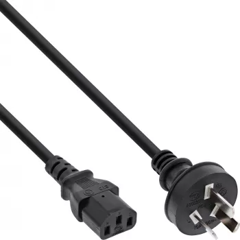 InLine strāvas kabelis, Ķīnas vīrišķais / 3-pin IEC C13 vīrišķais, 5 m
